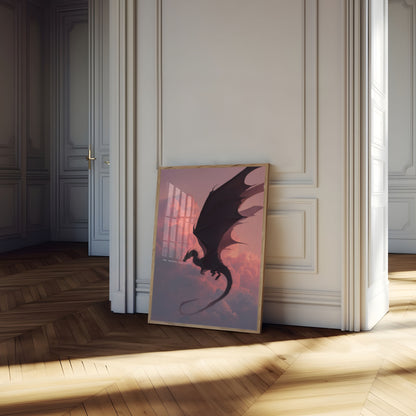 Dark Dragon Twilight Flight Poster