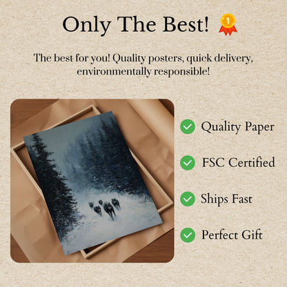 Wolf Pack in Winter Forest Poster