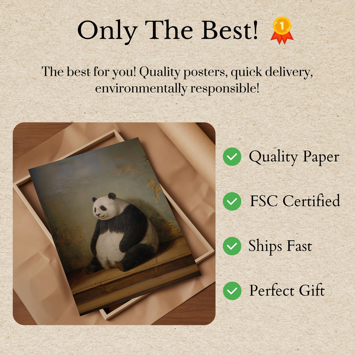 Contemplative Giant Panda Poster