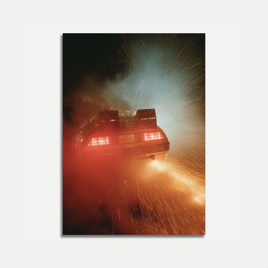 Dobový Svalnatý Automobil Zapalovací Plakát