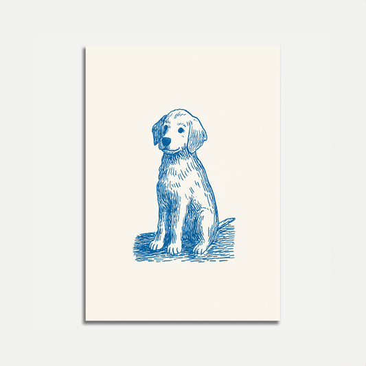 Adorable Blue Dog Poster