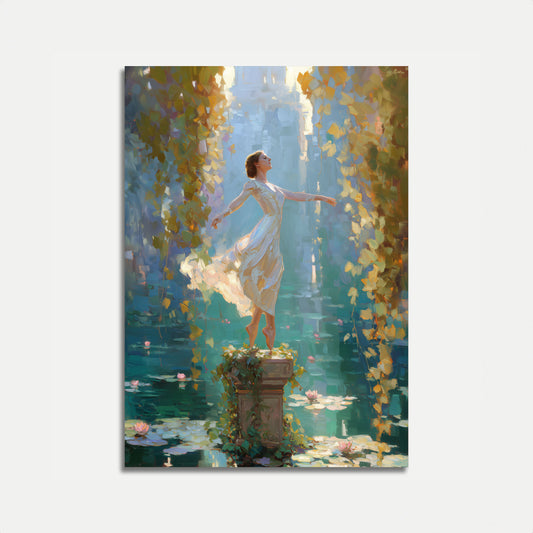 Ethereal Ballet Garden Poster