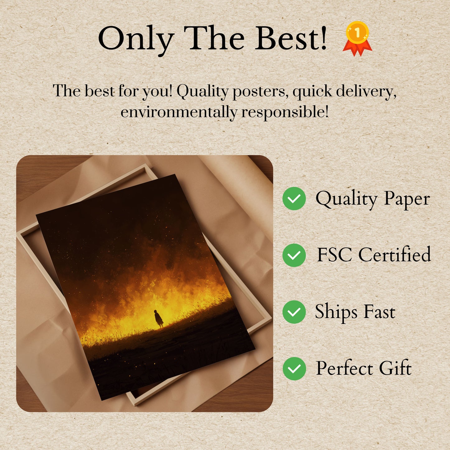 Ensam Gestalt Mot Inferno Affisch