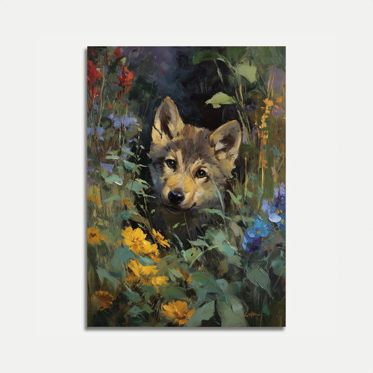 Corgi i Villblomsterhage Plakat