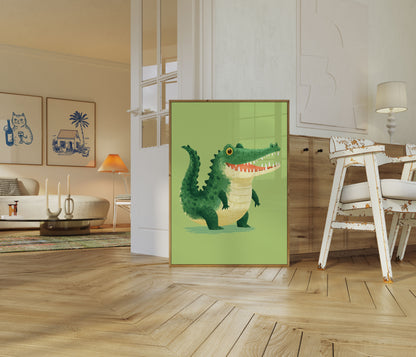 Leende Krokodil Karaktäraffisch