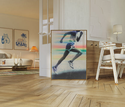 Rainbow Motion Running Poster