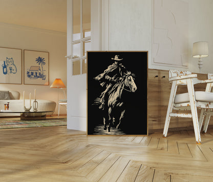 Póster del oeste de Lone Rider