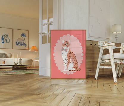 Elegante Katze mit Fliege Poster