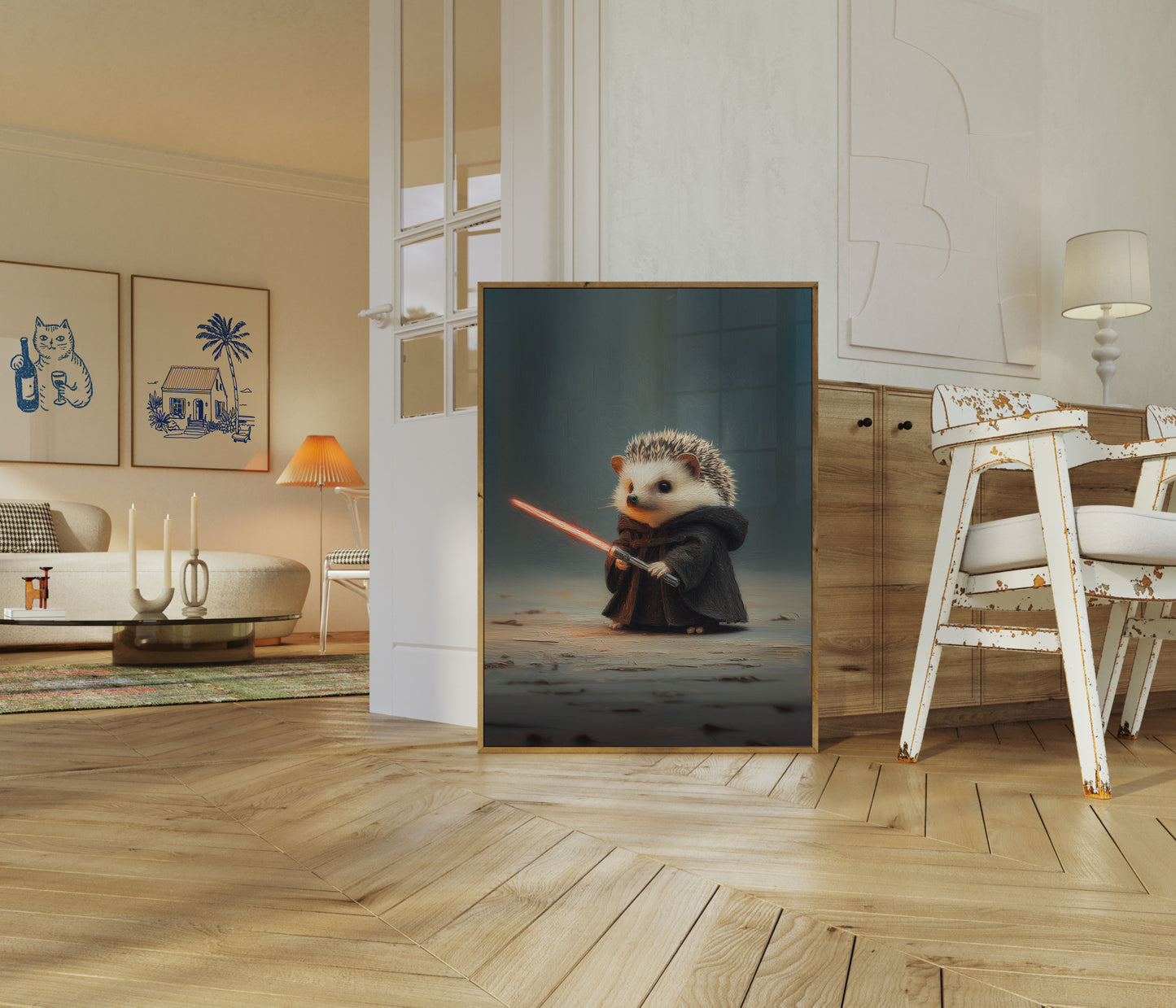 Dark Side Hedgehog Star Wars Poster