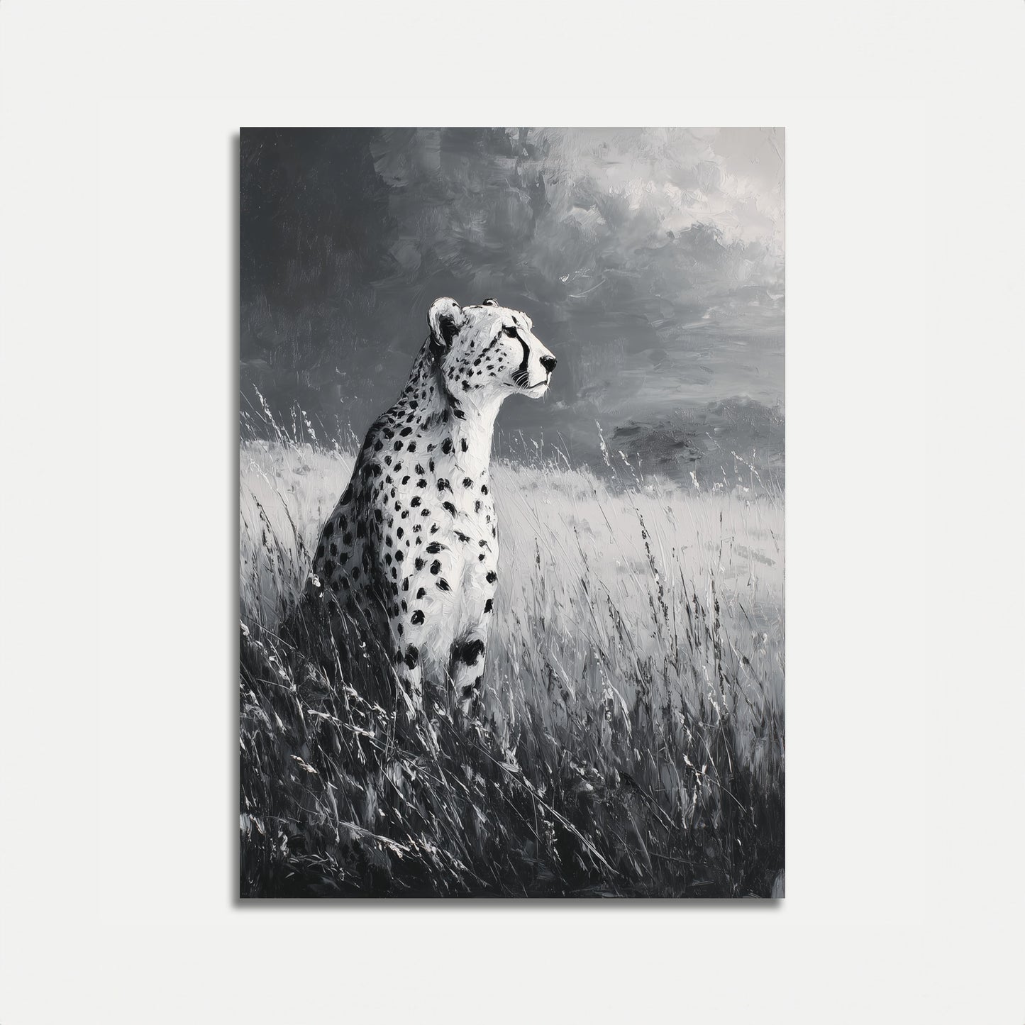 Póster del majestuoso guepardo en la naturaleza