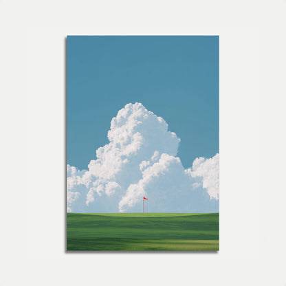 Spokojny Zielony Plakat Golfowy