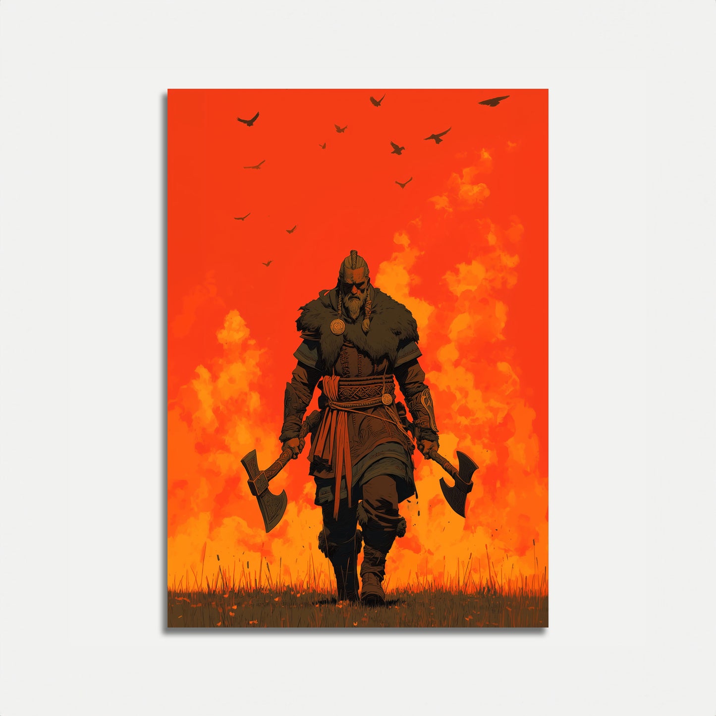 Viking Krijger's Vurige Pad Poster