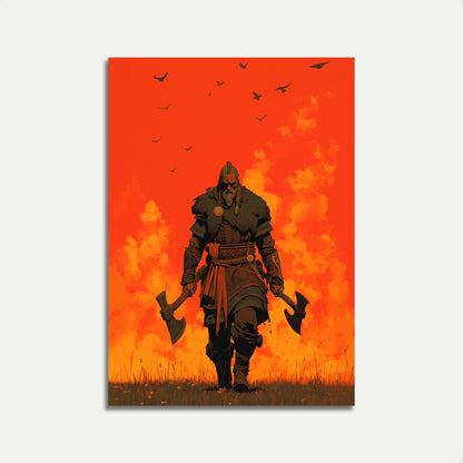 Viking Krijger's Vurige Pad Poster