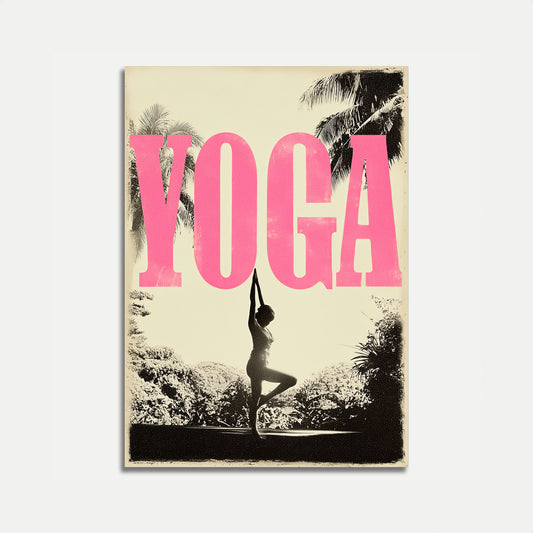 Tropisches Yoga-Balance-Poster