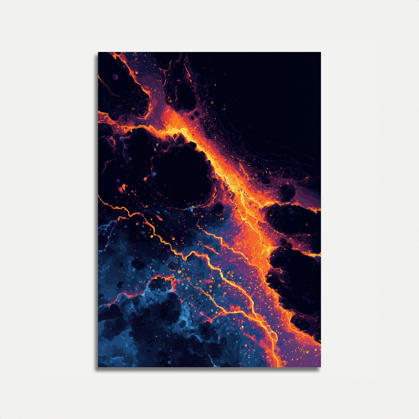 Flusso di Lava Vulcanico - Poster Astratto