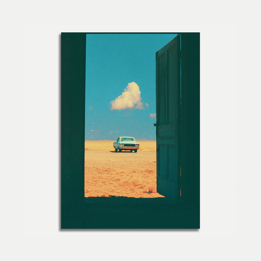 Desert Road Trip Vintage Poster