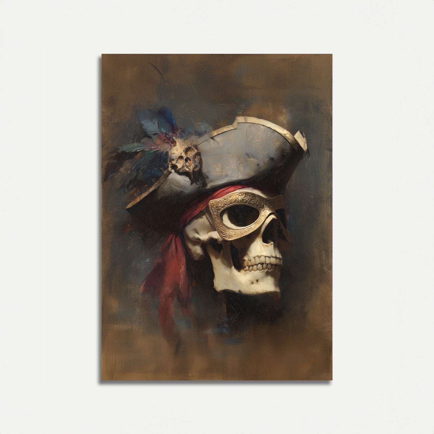 Skeleton Pirate Skull Poster