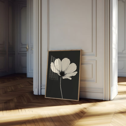 Minimalistisches Cosmos-Blumen-Plakat
