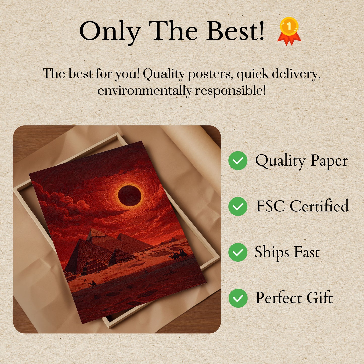 Apokalyptisk Egyptisk Pyramider Plakat