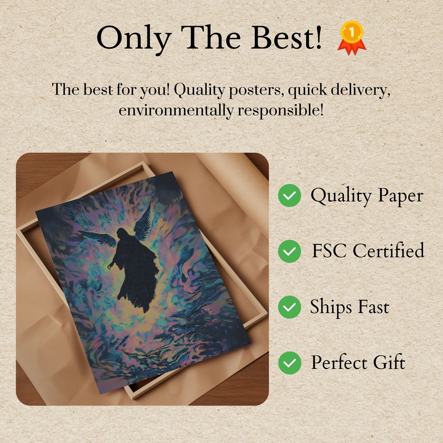 Celestial Angel Wings Poster