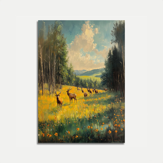 Mountain Elk Meadow Poster