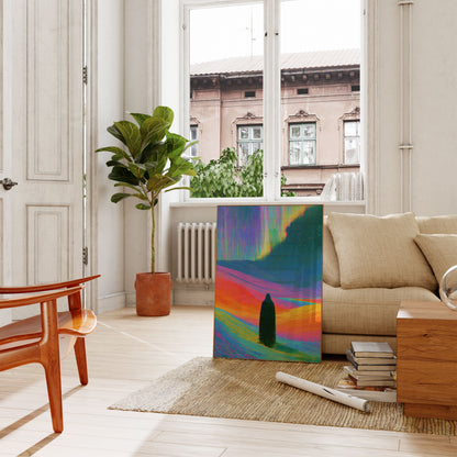 Surreal Aurora Landscape Poster