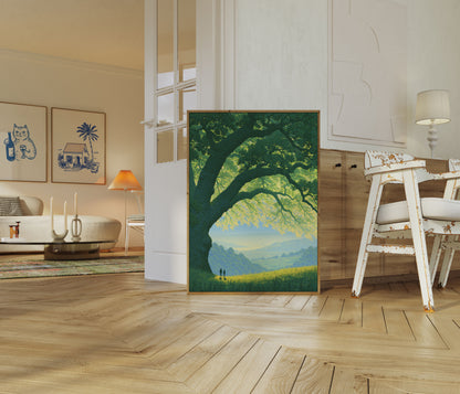 Ancient Tree Valley Vista Poster