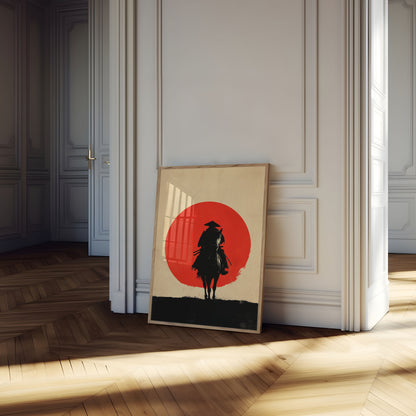 Samurai Warrior Silhouette Poster