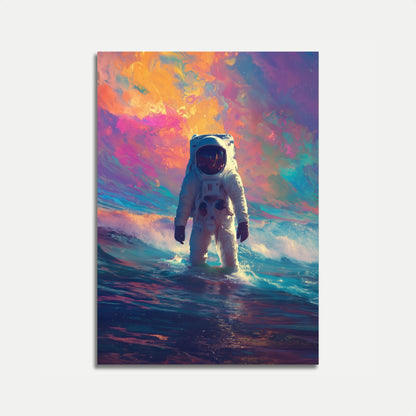 Cosmic Surf Astronaut Poster