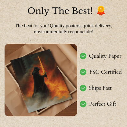 Poster della Battaglia del Cavaliere Guerriero Fuoco