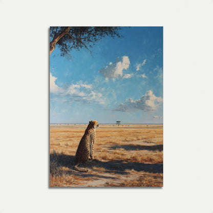 Gepard Observerer Savannens Plakat