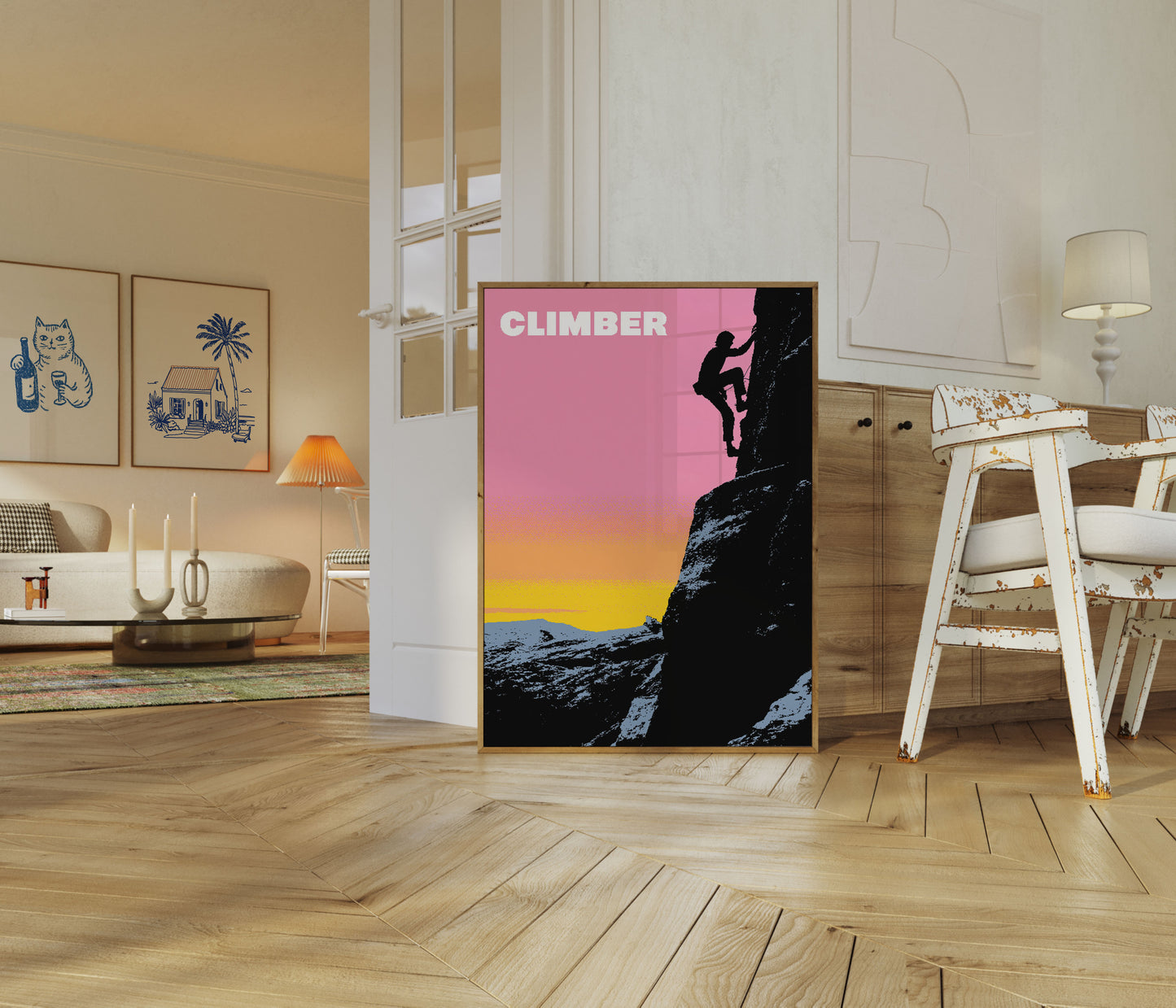Poster Arrampicata al Tramonto