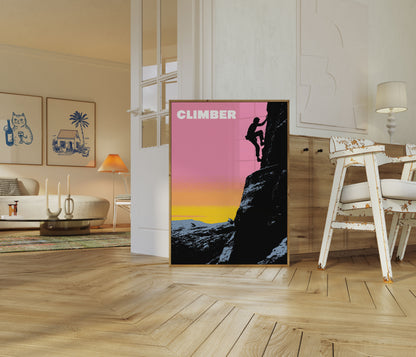 Poster Arrampicata al Tramonto
