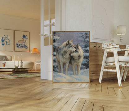 Winter Wolf in Snow Poster