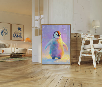 Färgglad Drömsk Pingvinposter
