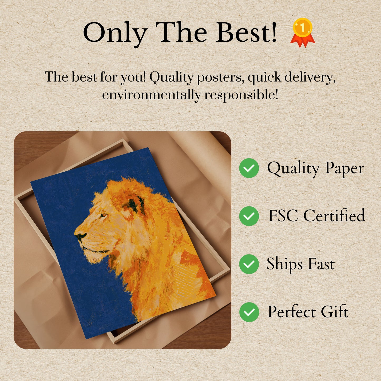 Golden Lion Profile Poster