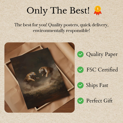 Tigers in Fierce Dance Poster