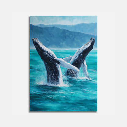 Humpback Whale Breaching Poster