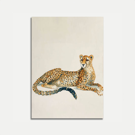 Elegante póster de vida silvestre de guepardo