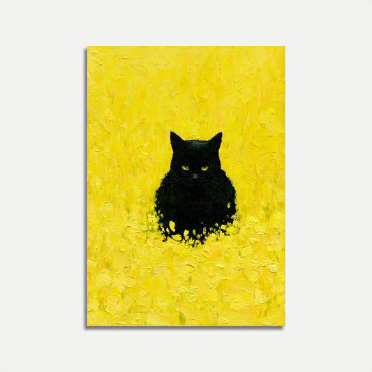 Black Cat Yellow Eyes Poster