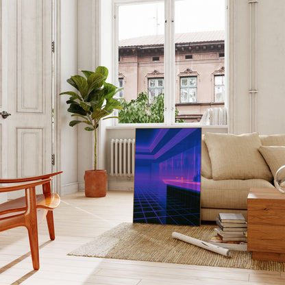 Neon Cityscape Nightlife Poster