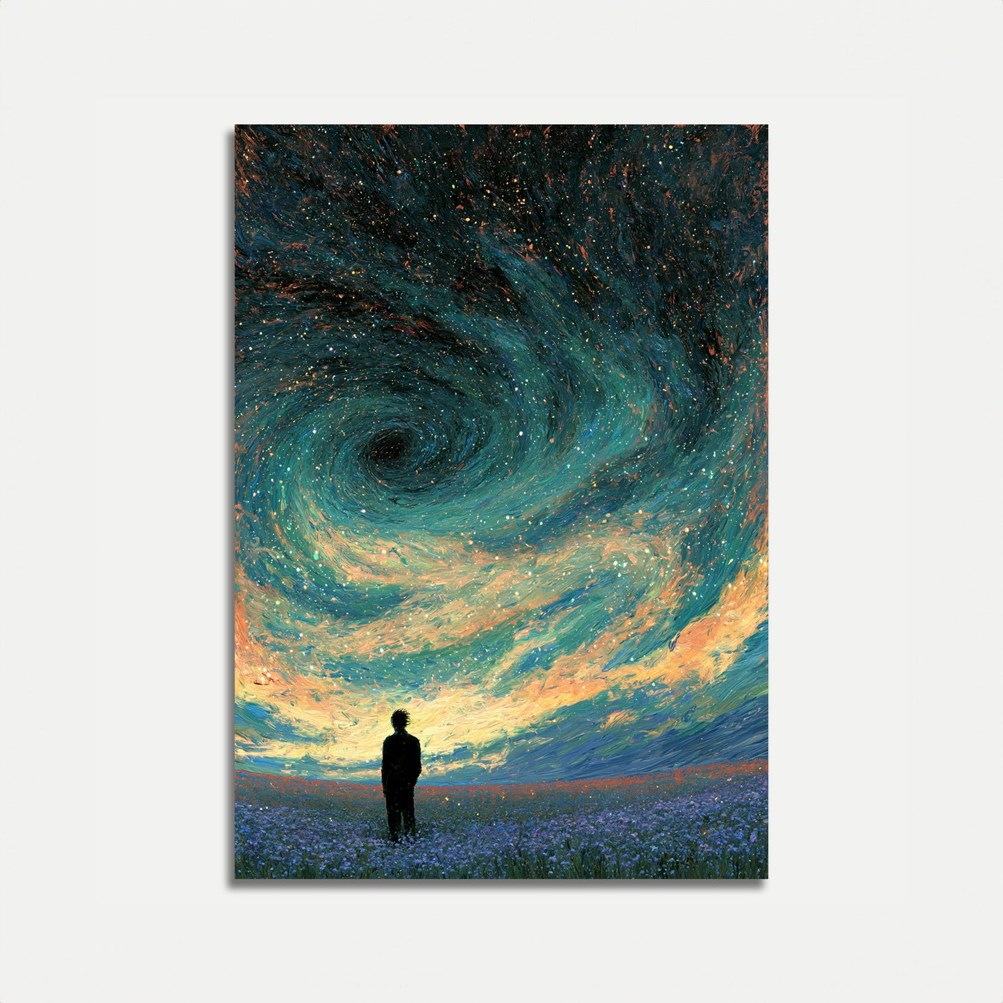 Starry Night Sky Contemplation Poster