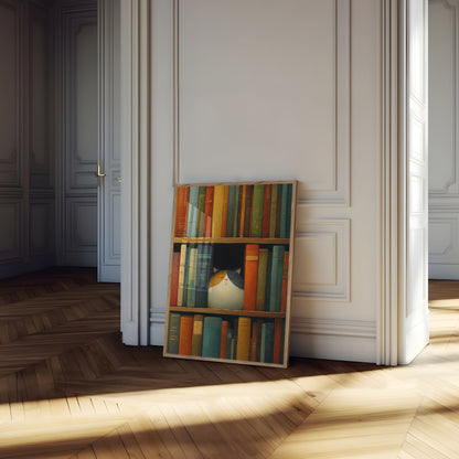 Cat Among The Books Poster