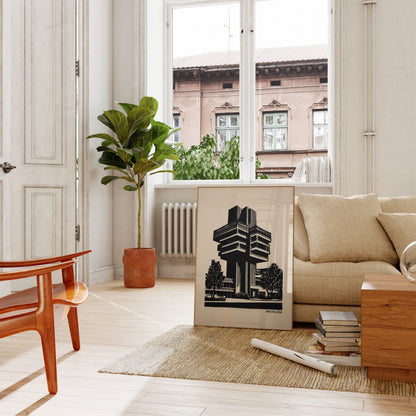 Architectural Brutalism Concrete Poster