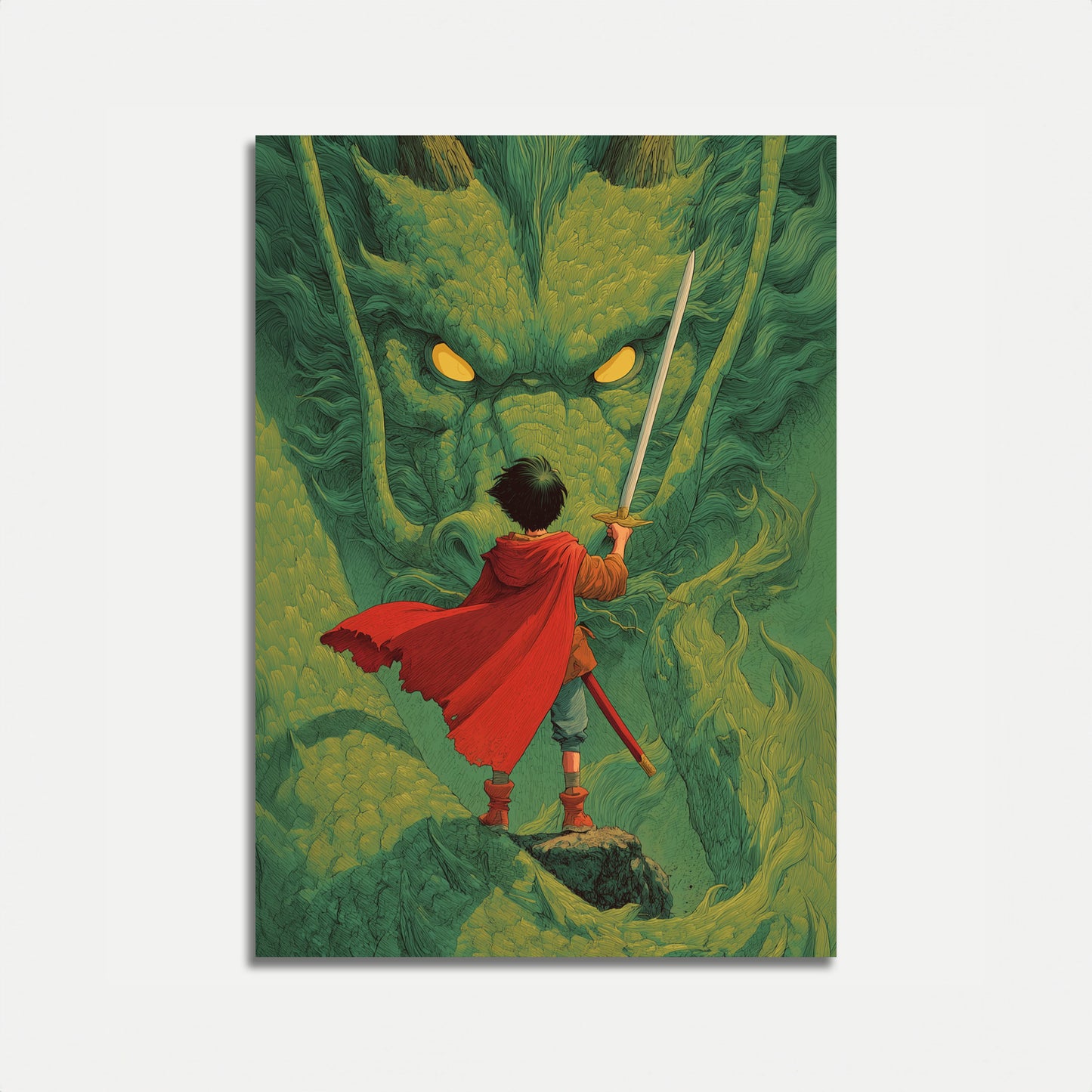 Póster de enfrentamiento del Caballero Dragón