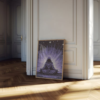 Kosmická Meditace Pod Hvězdami Plakát