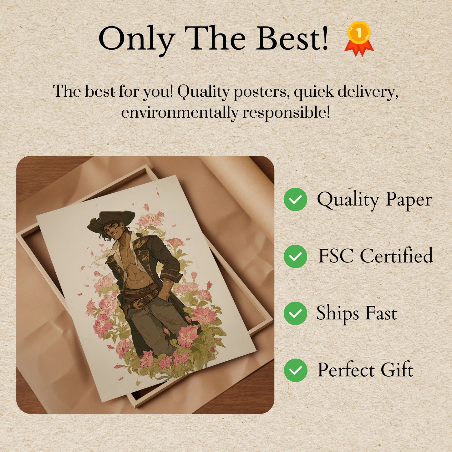 Romantic Pirate Bloom Poster