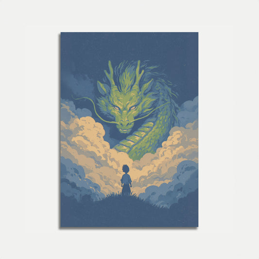Poster del Drago che Emerge dalle Nuvole