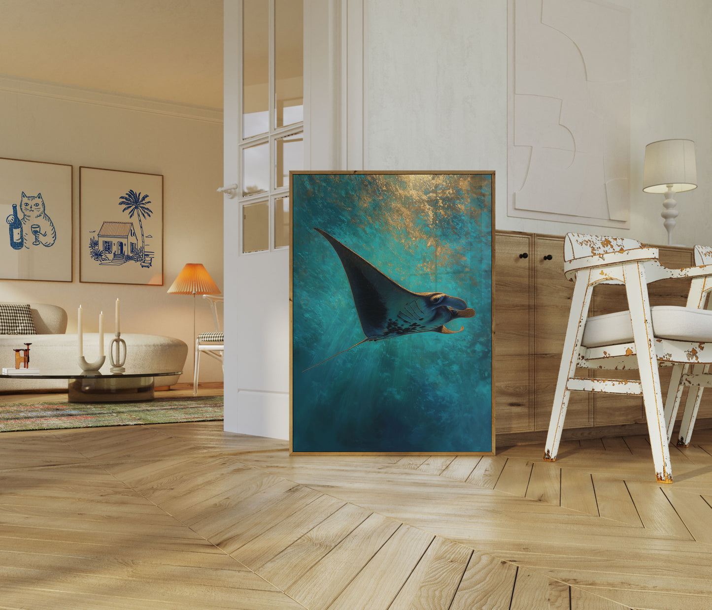 Manta Ray Ocean Wonder Poster