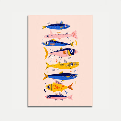 Kleurrijke Zwemmende Vissen Poster